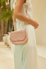 Mini Lyrebird Love Bag Metallic Pink/Silver - Jodi Lee