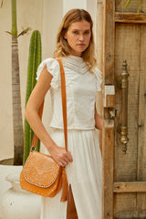 Lyrebird Love Bag Antique Tan/Silver - Jodi Lee