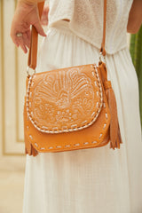 Lyrebird Love Bag Antique Tan/Silver - Jodi Lee