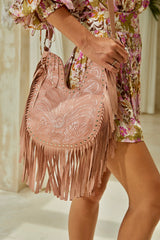Lyrebird Stud Bag Metallic Pink/Silver - Jodi Lee