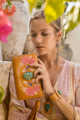 Akaroa Rose Wallet Antique Tan - Jodi Lee