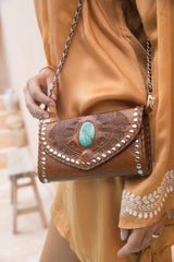 Hiawatha Feather Wallet Antique Medium Brown - Jodi Lee