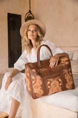 Akaroa Overnight Bag Tobacco - Jodi Lee