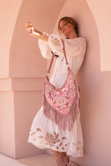 Georgina Embroidery Bag Dusty Pink - Jodi Lee