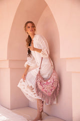 Georgina Embroidery Bag Dusty Pink - Jodi Lee