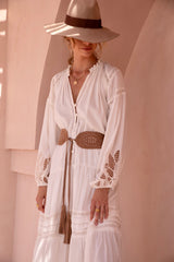 Gigi Cut-Out Belt Taupe/Silver - Jodi Lee