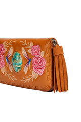 Akaroa Rose Wallet Antique Tan - Jodi Lee