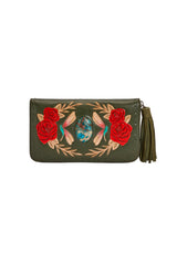 Akaroa Rose Wallet Olive - Jodi Lee