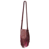 Antheia Fringe Bag Metallic Burgundy - Jodi Lee