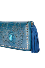 Deus Cut-Out Wallet Metallic Denim - Jodi Lee