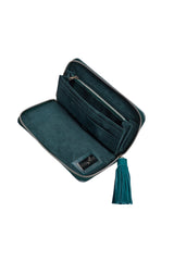 Deus Cut-Out Wallet Metallic Teal - Jodi Lee