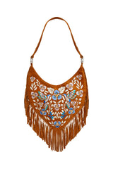 Georgina Embroidery Bag Dark Tan - Jodi Lee