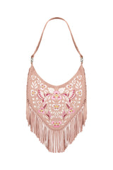 Georgina Embroidery Bag Dusty Pink - Jodi Lee