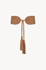 Gigi Cut-Out Belt Taupe/Silver - Jodi Lee