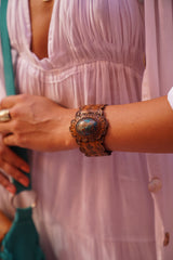 Hiawatha Cuff Bangle Antique Brown - Jodi Lee