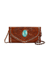 Hiawatha Feather Wallet Antique Medium Brown - Jodi Lee