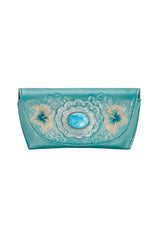 Hula Concho Glasses Case Metallic Seafoam - Jodi Lee