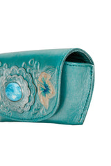 Hula Concho Glasses Case Metallic Seafoam - Jodi Lee