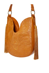 Lyrebird Tassel Bag Antique Tan/Gold - Jodi Lee