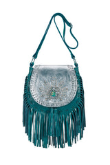 Mini Deus Peacock Bag Metallic Teal - Jodi Lee