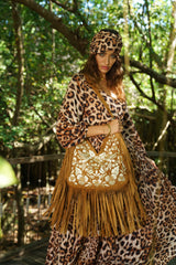 Monterey Embroidery Bag Dark Tan - Jodi Lee