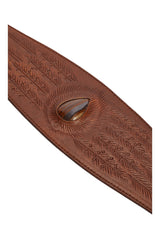 Monterey Feather Belt Antique Medium Brown - Jodi Lee