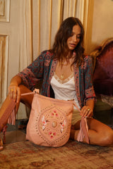 Monterey Hummingbird Pouch Bag Pink - Jodi Lee