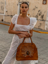Mini Queen Peacock Bag Antique Medium Brown - Jodi Lee