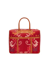 Rhea Overnight Bag Red/Camel - Jodi Lee