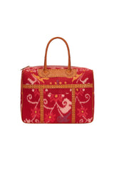 Rhea Overnight Bag Red/Camel - Jodi Lee