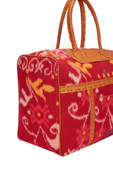Rhea Overnight Bag Red/Camel - Jodi Lee