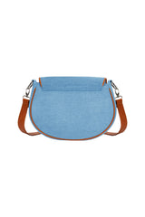 Rose Embroidery Bag Denim/Antique Tan - Jodi Lee