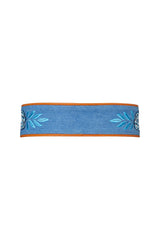 Rose Embroidery Belt Denim/Antique Tan - Jodi Lee