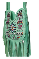 Zanzibar Embroidery Bag Aqua - Jodi Lee