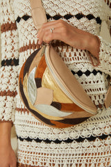 Lotus Patchwork Belt Bag Multi/Cream (SAMPLE SALE) - Jodi Lee