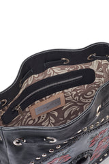 Aloha Hibiscus Pouch Bag Black