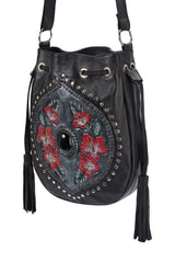 Aloha Hibiscus Pouch Bag Black