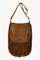 California Sister Butterfly Bag Whiskey/Silver - Jodi Lee