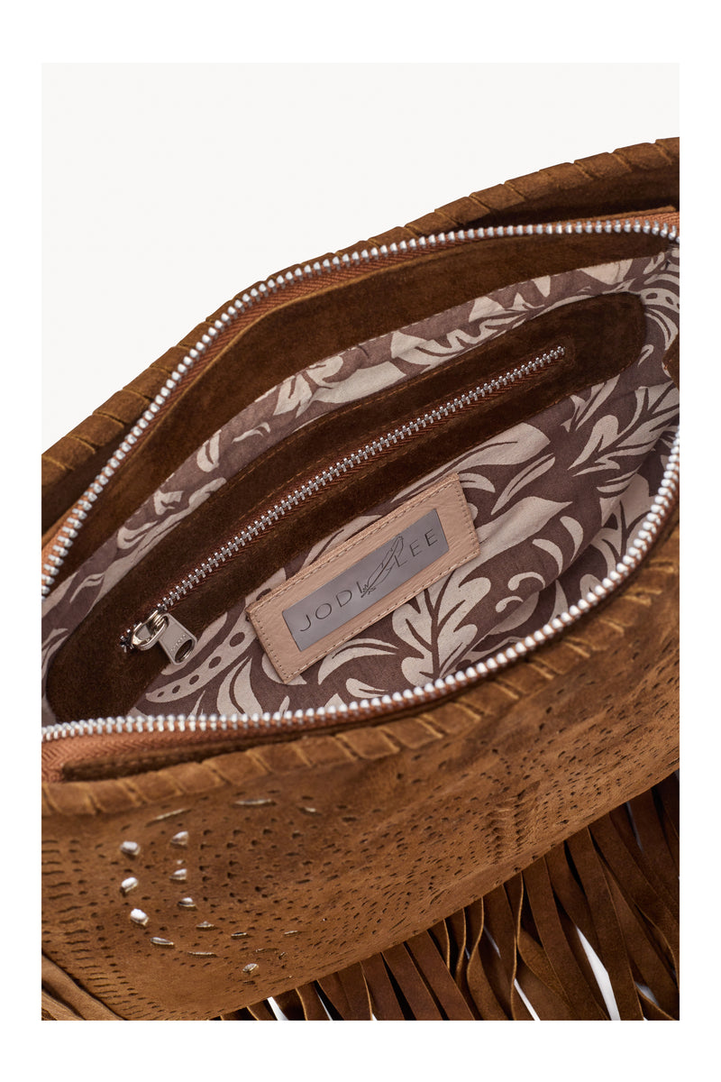 California Sister Butterfly Bag Whiskey/Silver - Jodi Lee
