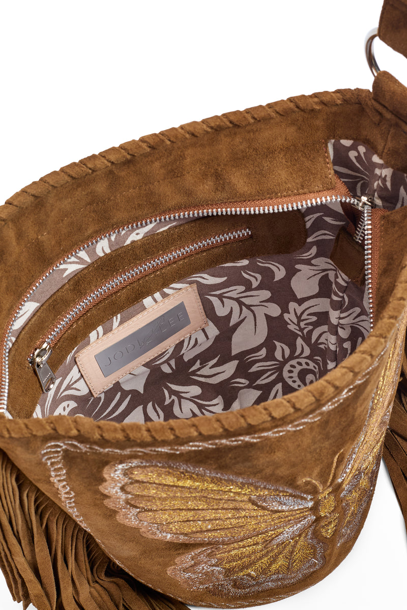California Sister Embroidery Bag Whiskey - Jodi Lee