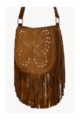 California Sister Butterfly Bag Whiskey/Silver - Jodi Lee
