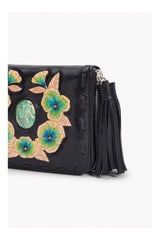 Charm Pansy Mini Wallet Black - Jodi Lee