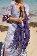 Hiawatha Fringe Bag Deep Purple