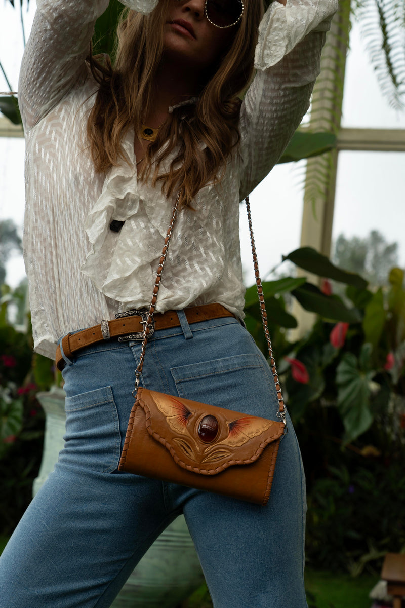 Luna Wallet Antique Tan/Carnelian Stone (LIMITED EDITION)