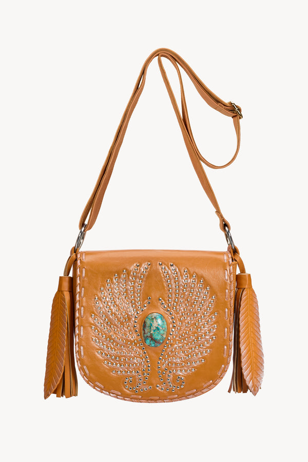 Fly Away Feather Bag Antique Tan/Silver - Jodi Lee