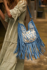 Heavenly Embroidery Bag Denim