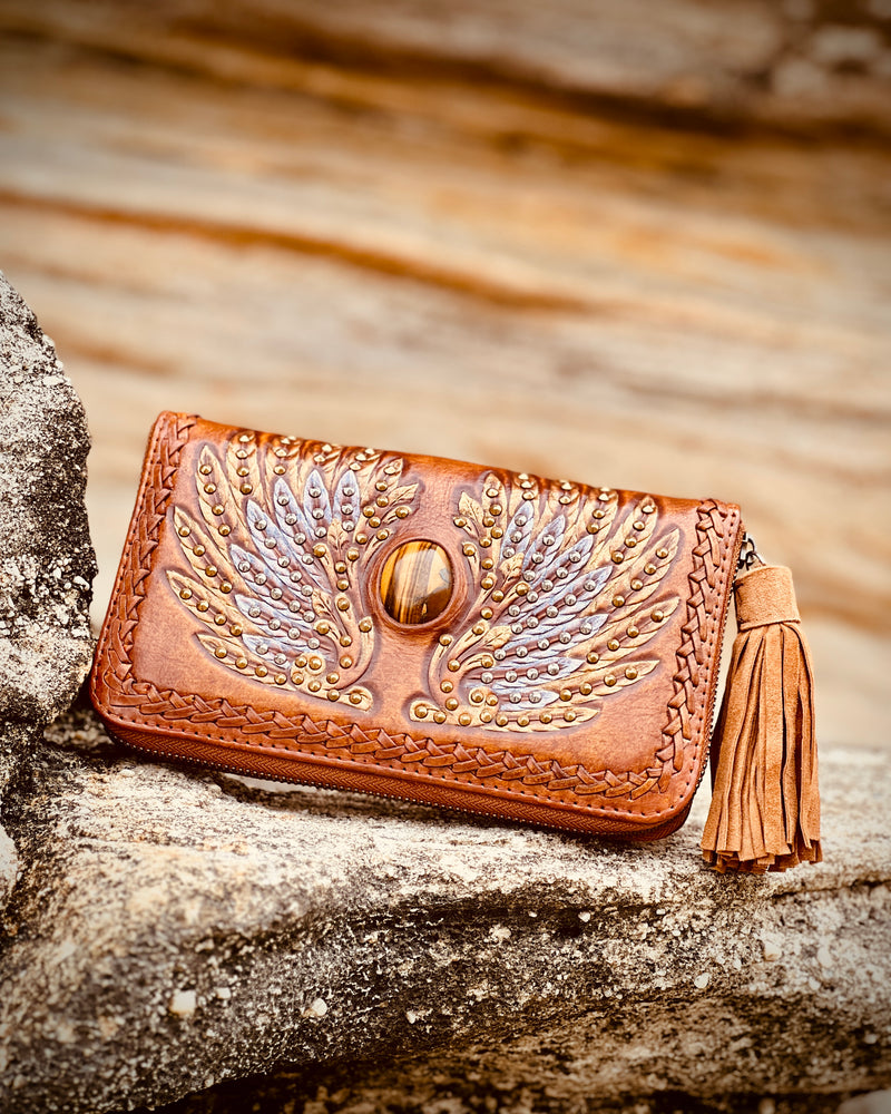 The Jaz Wallet Antique Medium Brown - Jodi Lee