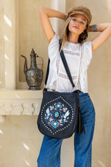 Monterey Hummingbird Pouch Bag Black