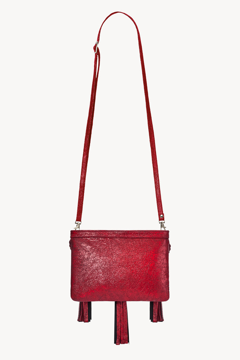 Kelsey Clutch Metallic Red