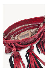 Kelsey Clutch Metallic Red